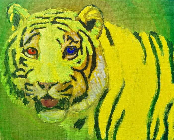 Tigerlandskab. 33x41 cm. 2016